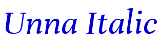 Unna Italic 字体